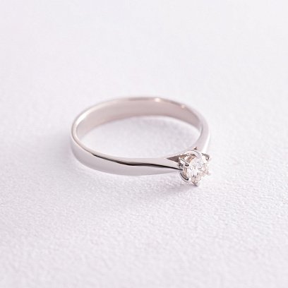 Помолвочное золотое кольцо с бриллиантом кб0406 №3