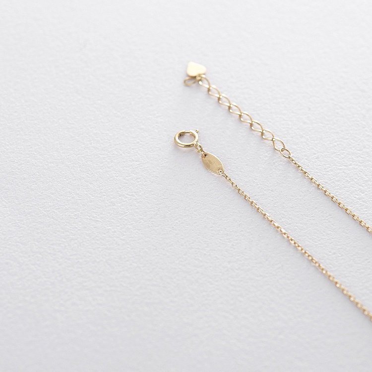 Кольє "Квіточки" з фіанітами (жовте золото) кол01401 від ювелірного магазину Онікс - 3