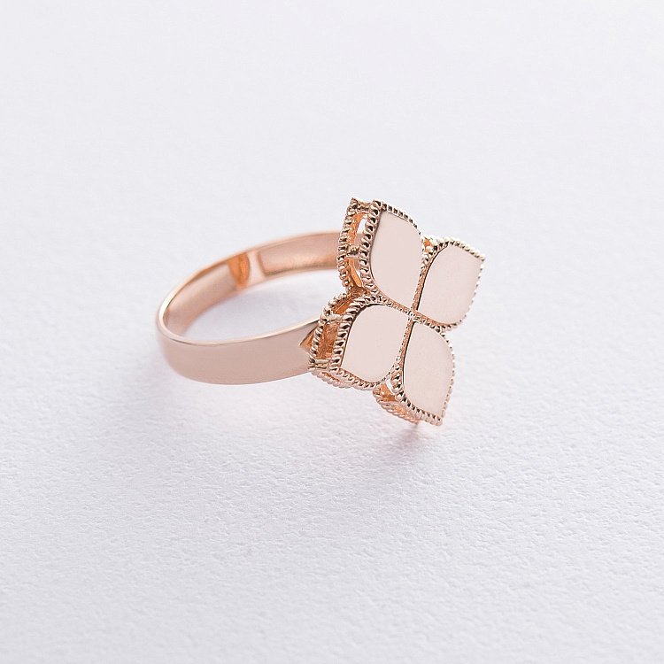 Золотое кольцо "Клевер" к06371 от ювелирного магазина Оникс - 5