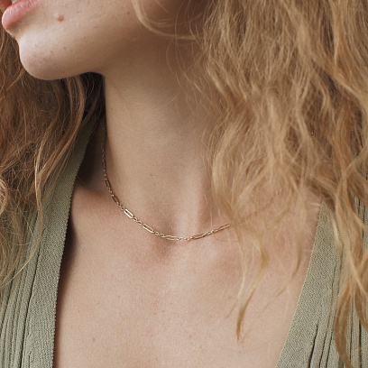 Колье "Ванесса" в желтом золоте кол02208 №12