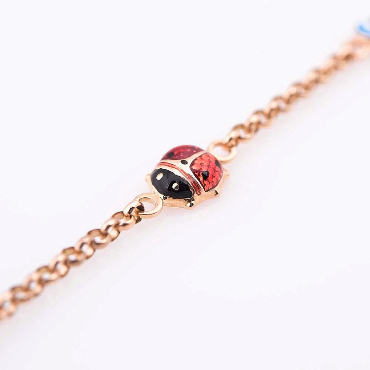 Золотий дитячий браслет "Божа корівка" б01954 від ювелірного магазину Онікс - 2