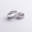 Обручальное кольцо "Вышиванка" в белом золоте 240511100 от ювелирного магазина Оникс - 2