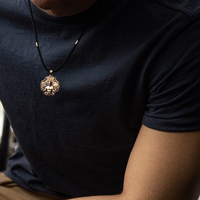 Золотий кулон "Український козак. Молитва до Пресвятої Богородиці" п03797 №11