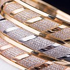 Женский браслет из желтого и белого золота с фианитами б01121 от ювелирного магазина Оникс - 2