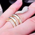 Золотое женское кольцо "Змея" к03300 от ювелирного магазина Оникс - 5