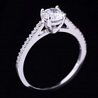 Помолвочное кольцо с фианитами (родий) 111607 от ювелирного магазина Оникс - 1