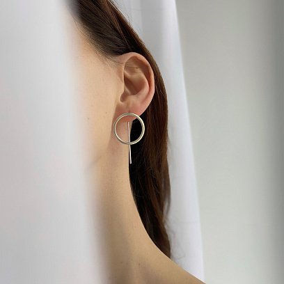 Серебряные серьги "Геометрия" 122552 №14