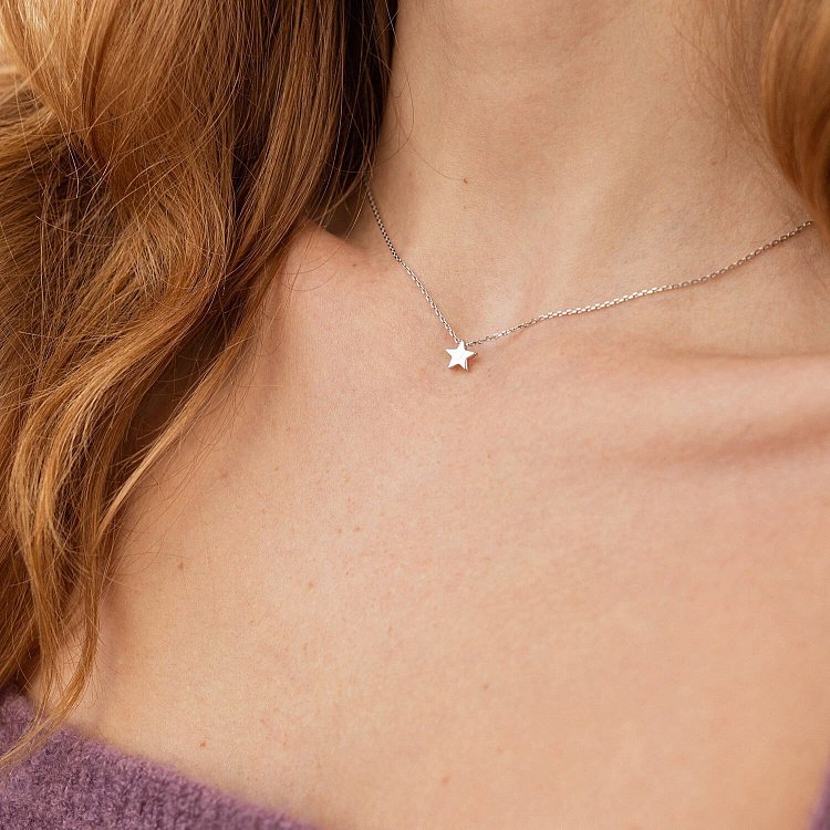 Срібне кольє "Зірочка" 908-01086 від ювелірного магазину Онікс - 7
