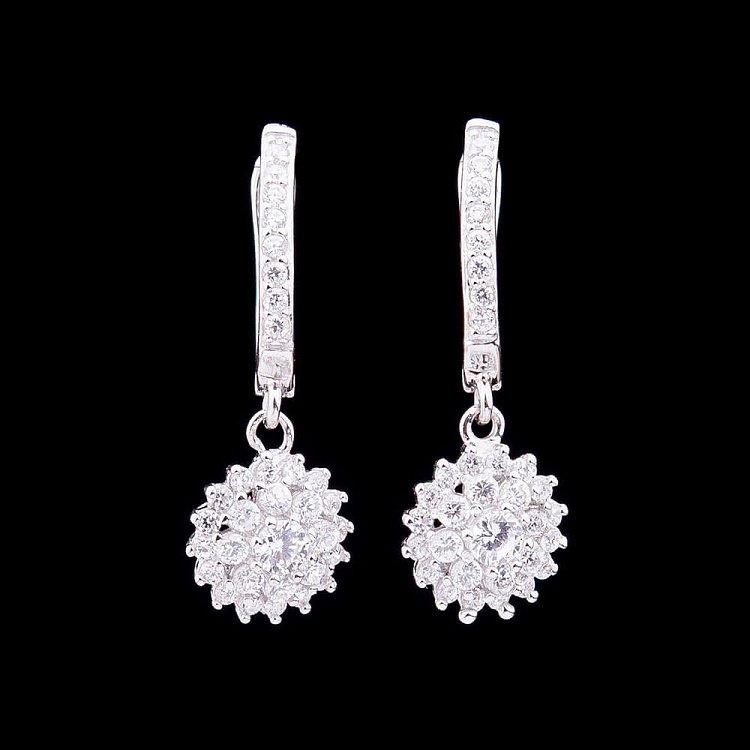 Срібні сережки з фіанітами с26 від ювелірного магазину Онікс - 2