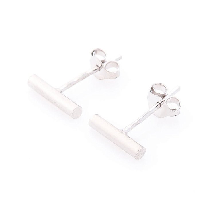 Серебряные серьги-пусеты "Палочки" 122350 от ювелирного магазина Оникс