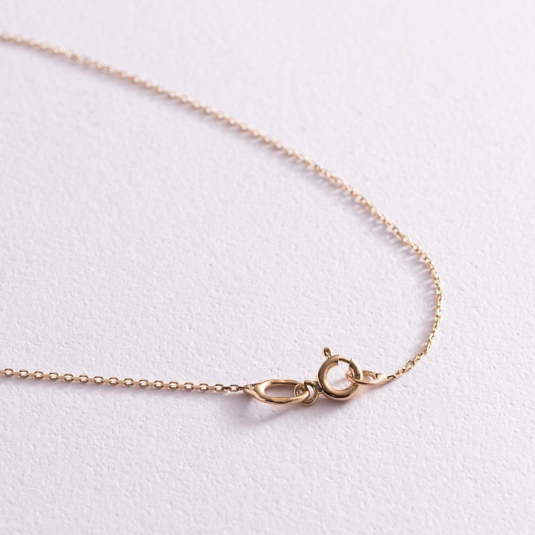 Кольє "Маленьке коло" з одним фіанітом (жовте золото) кол01563 від ювелірного магазину Онікс - 3