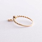 Кольцо "Сердечко" в желтом золоте (фианит) к07065 от ювелирного магазина Оникс - 5