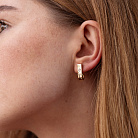 Золоті сережки "Ніжки немовляти" (фіаніти) с08648 от ювелирного магазина Оникс - 1