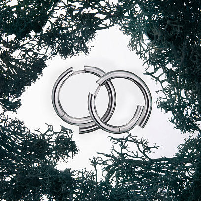 Сережки - кільця "Wendy" у сріблі 7335 №6