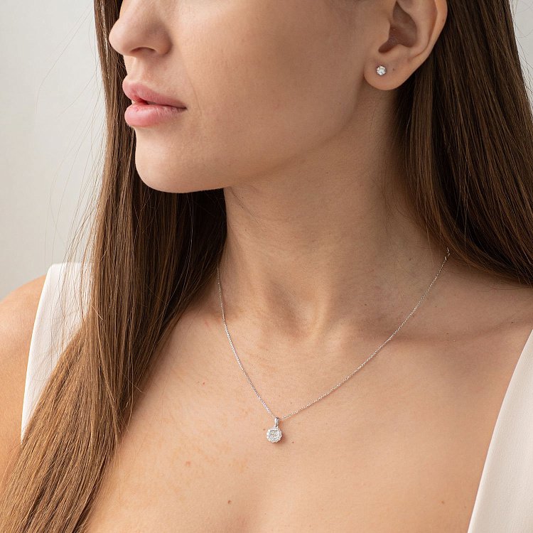 Золотой кулон с бриллиантами п097 от ювелирного магазина Оникс - 1