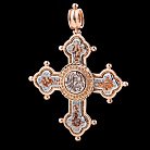 Золотий православний хрест з емаллю п00578 от ювелирного магазина Оникс