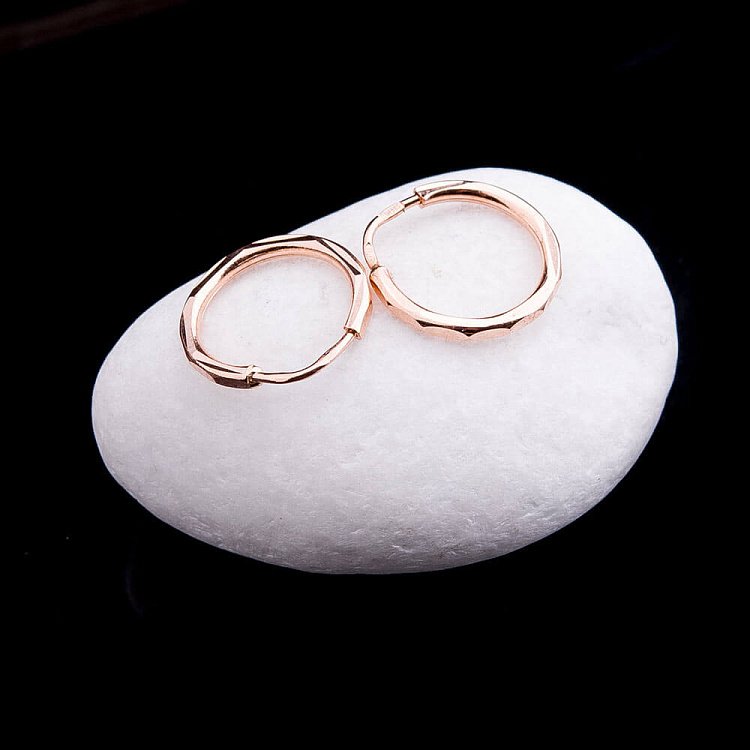 Золоті сережки "Кільця" с01826 від ювелірного магазину Онікс - 1