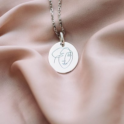 Срібний кулон "Мрійливість" (овальний) 133045кул №4