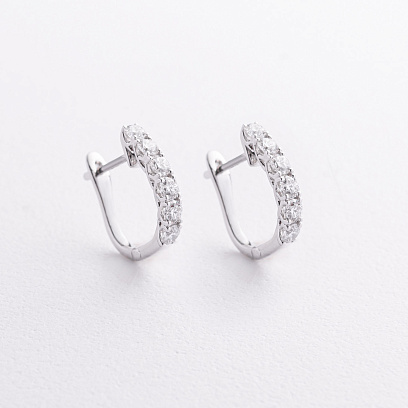 Золотые серьги с бриллиантами сб0648lg