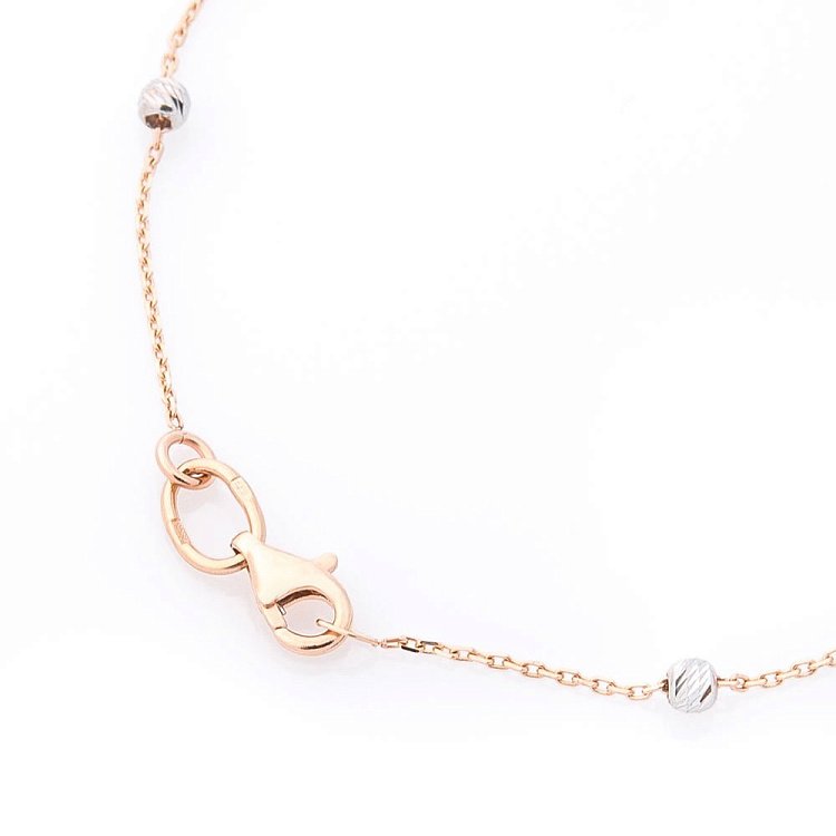 Золотий браслет на ногу з фіанітами б03641 від ювелірного магазину Онікс - 2