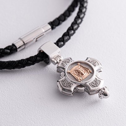 Золотой крест - мощевик 123241100 №3