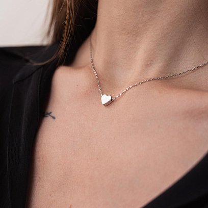 Серебряное колье "Сердечко" 1089 №2