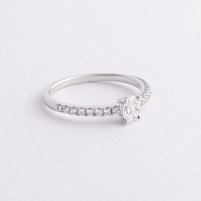 Заручальна золота каблучка з діамантами кб0601ri №2