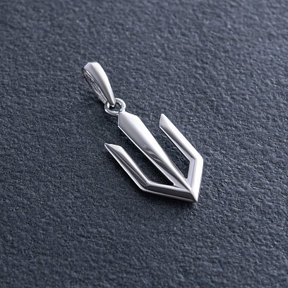 Серебряная подвеска "Герб Украины - Тризуб" 7350