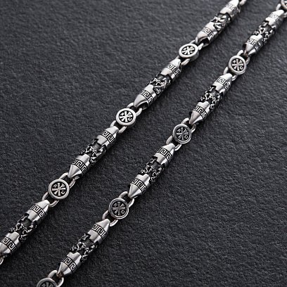 Срібний чоловічий ланцюжок "Георгій Переможець. Хризма" 1167 №3