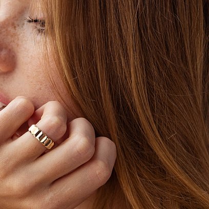 Кольцо "Frederika" в желтом золоте к07584 №15