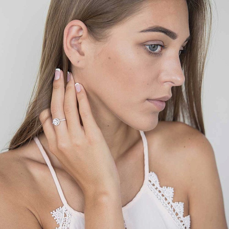 Золоті сережки з фіанітами с01955 від ювелірного магазину Онікс - 4