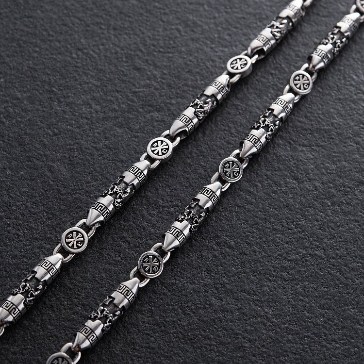 Срібний чоловічий ланцюжок "Георгій Переможець. Хризма" 1167 від ювелірного магазину Онікс - 2