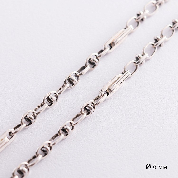 Мужская серебряная цепочка Ц0023ч от ювелирного магазина Оникс