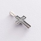 Срібний православний хрест "Розп'яття. Спаси і збережи" 133079 от ювелирного магазина Оникс - 1