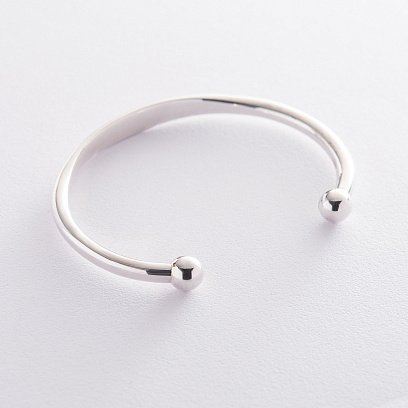 Срібний жорсткий браслет для гравіювання 141395 №3