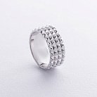 Широкое кольцо "Бьянка" в белом золоте к07999 от ювелирного магазина Оникс