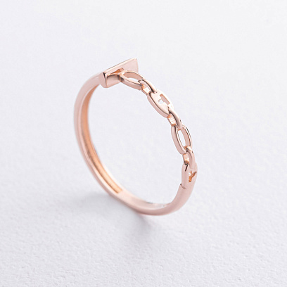 Кольцо "Lauren" в красном золоте к08495 №2