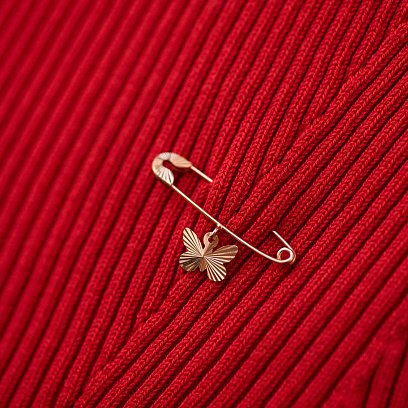 Золотая булавка "Бабочка" зак00350 №4