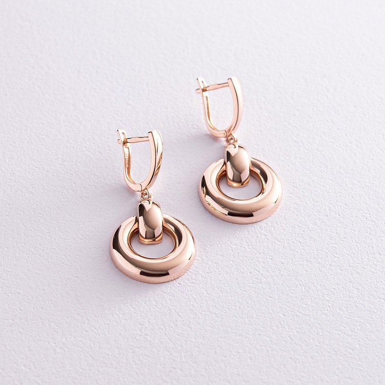 Серьги "Дакота" в красном золоте с08112 от ювелирного магазина Оникс