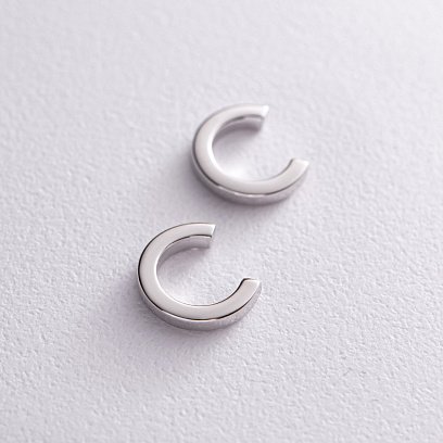 Серьги - пусеты "Мэрилин" в белом золоте с08177