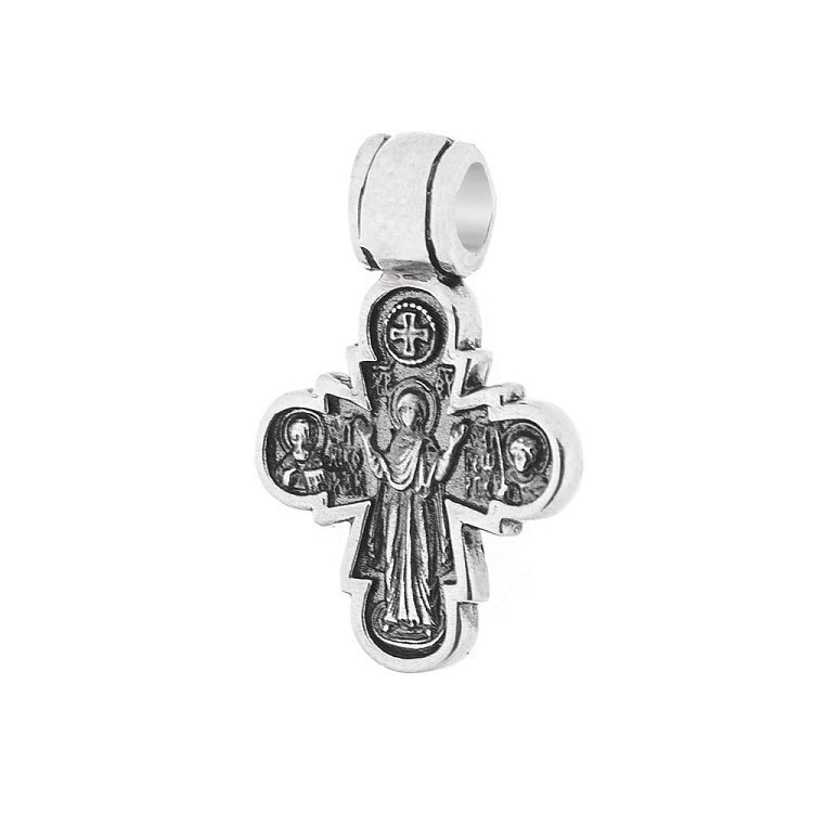 Срібний хрестик (чорніння) 132162 від ювелірного магазину Онікс - 1