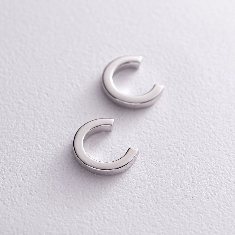 Серьги - пусеты "Мэрилин" в белом золоте с08177 от ювелирного магазина Оникс