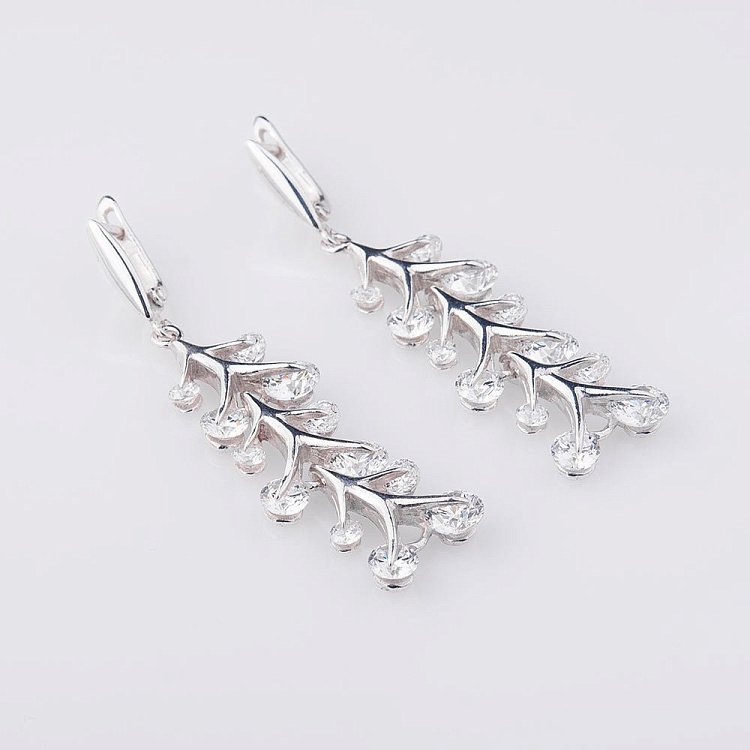 Сережки (фіаніти) 12486 від ювелірного магазину Онікс - 2