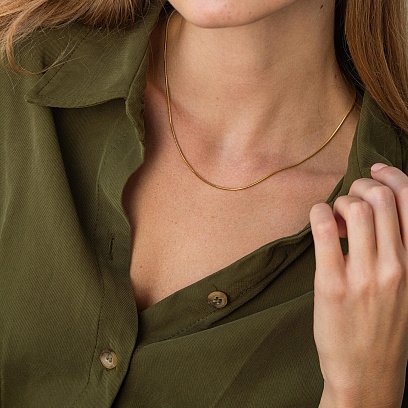 Золотий ланцюжок, плетіння Снейк (1.5 мм) ц00211-1.5 №2