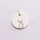 Срібний кулон "Кролик" 132724крол от ювелирного магазина Оникс - 1