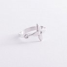 Серебряное кольцо "Клевер" с фианитом 1487/1р-CZ от ювелирного магазина Оникс