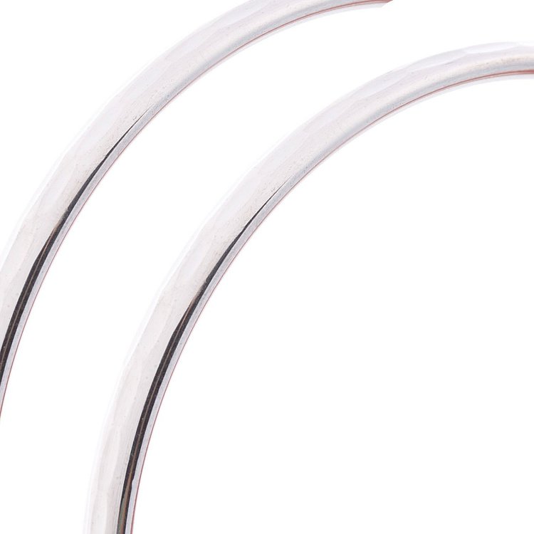 Срібні сережки-кільця 122225 від ювелірного магазину Онікс - 1