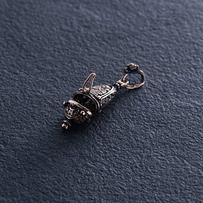 Золотий мощевик "Богородиця" з фіанітом п02533 №5