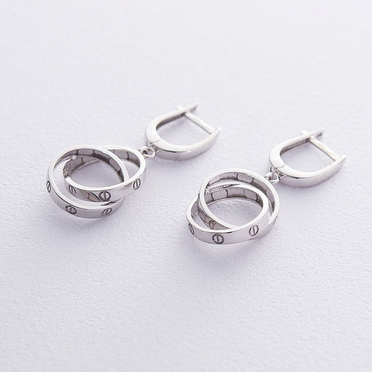 Золотые серьги Круги с06510 от ювелирного магазина Оникс