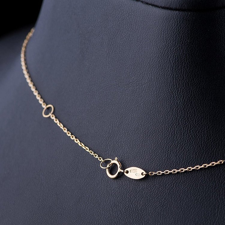 Золотое колье "Love" с сердечком кол01033 от ювелирного магазина Оникс - 2